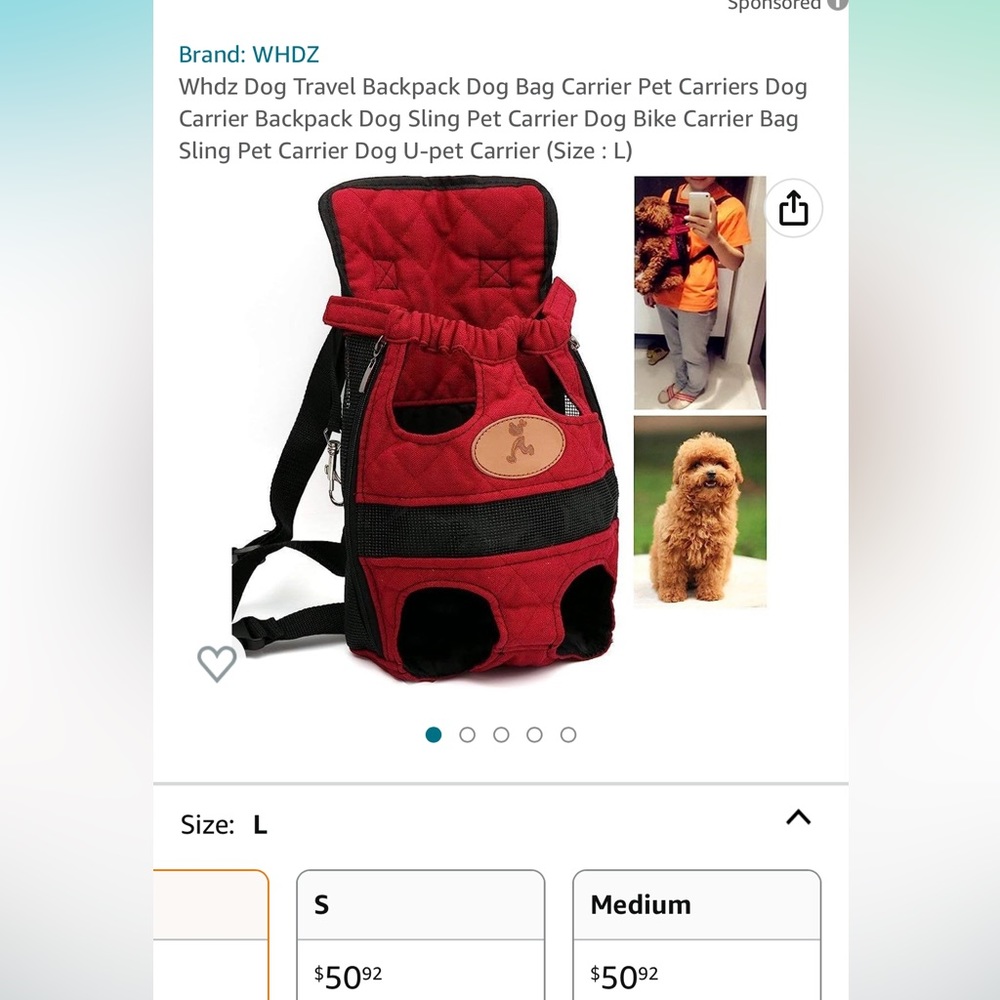 Whdz Dog Travel Backpack Dog